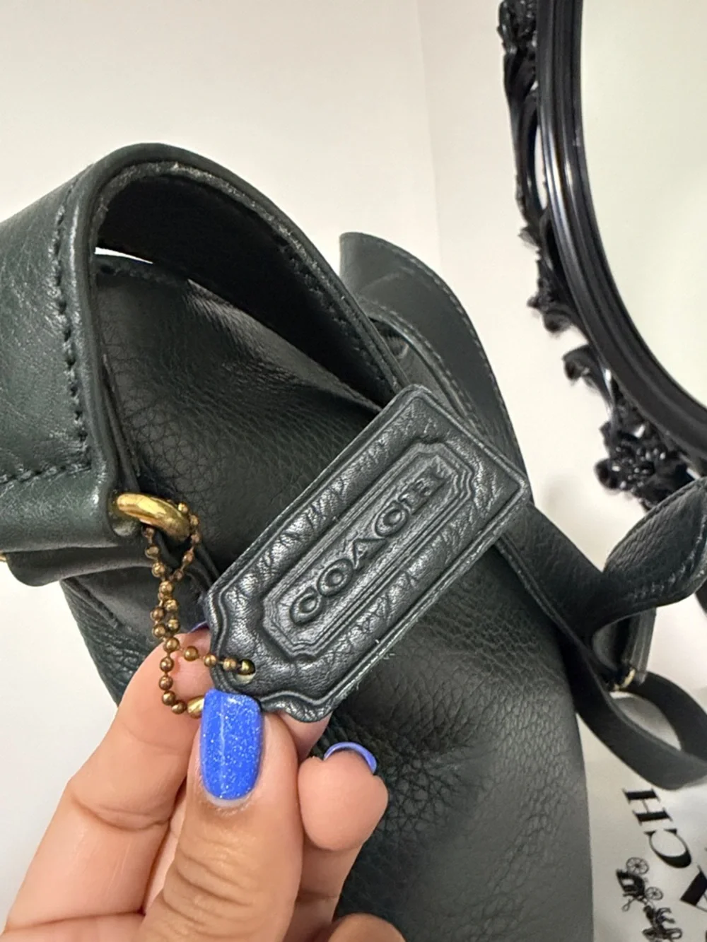 Coach Vintage 4907 Pebbled Green Leather bag 🎀🎀🎀 - Picture 8 of 15